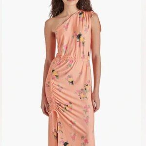 Steve Madden Floral One Shoulder Midi Dress NWT Size L (10-12)